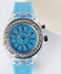 LED Luminous Watches Geneva Women Quartz Watch Women Ladies Silicone Bracelet Watches LED Luminous Watches Geneva Women Quartz Watch Women Ladies Silicone Bracelet Watches