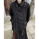 Spring men's pleated shirt