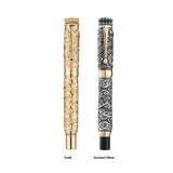 Retro Чин Style Relief 18K Gold Plated Маслиҳат тӯҳфа қалам ду ранг
