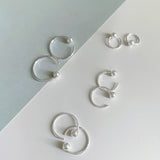 999 Sterling Silver Earrings Stud Earrings Female Cold Style Trendy Ear Bone Stud