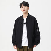 Куртка мужская с воротником-стойкой и пряжкой бейсбольная форма