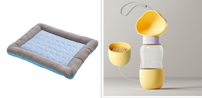 Pet Cooling Pad Bed For Dogs Cats Puppy Kitten Cool Mat Pet Blanket Ice Silk Material Soft For Summer Sleeping  Blue Breathable Pet Cooling Pad Bed For Dogs Cats Puppy Kitten Cool Mat Pet Blanket Ice Silk Material Soft For Summer Sleeping  Blue Breathable