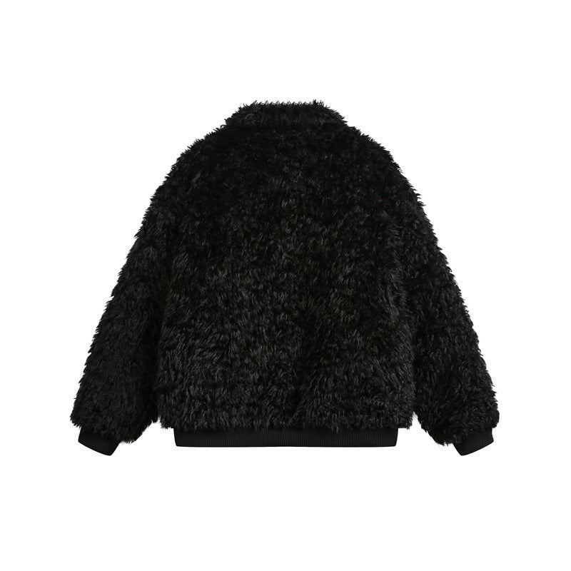 High Quality Plush Cotton Lining Thick Lapel Cotton Lining Couple Coat High Quality Plush Cotton Lining Thick Lapel Cotton Lining Couple Coat