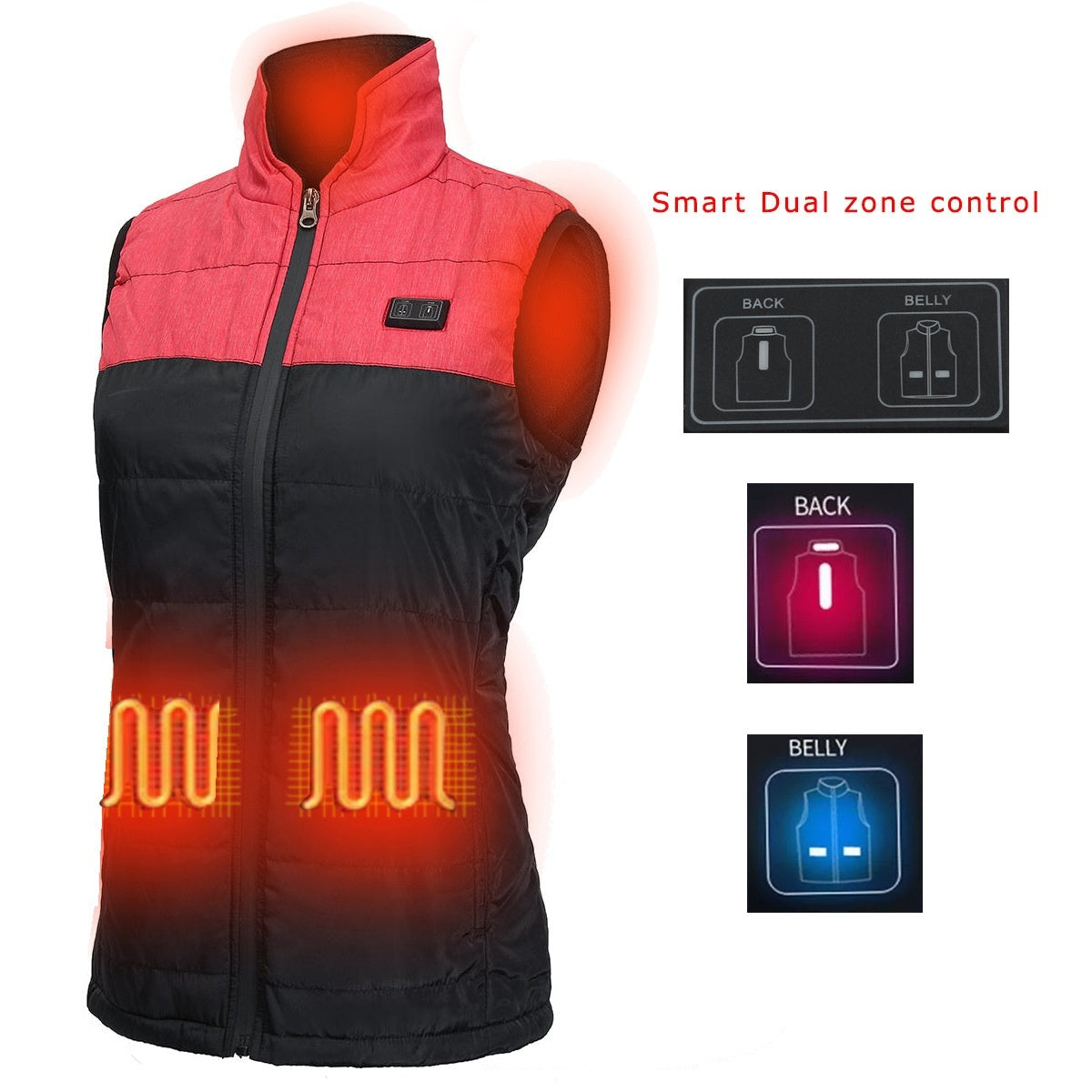 Men's Casual Vest Charging Heating USB Interface Intelligent Constant Temperature Men's Casual Vest Charging Heating USB Interface Intelligent Constant Temperature