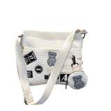 Mesh Crossbody Patch Large Capacity Simple Shoulder Bag