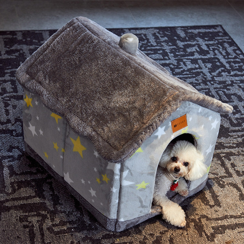 Foldable Dog House Pet Cat Bed Winter Dog Villa Sleep Kennel Removable Nest Warm Enclosed Cave Sofa Pets Supplies Foldable Dog House Pet Cat Bed Winter Dog Villa Sleep Kennel Removable Nest Warm Enclosed Cave Sofa Pets Supplies