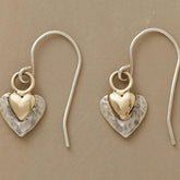 Minimalist Love Pendant Ear Hook Two-color Vintage Waterproof Handmade Pendant Earrings