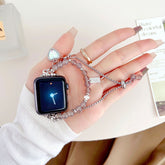 Laser Colorful Love Painted Bead Necklace Shoushan Stone Girls Bracelet Watch Strap