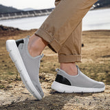 Men's Summer Breathable Mesh Surface Shoes Round Toe Slip-on