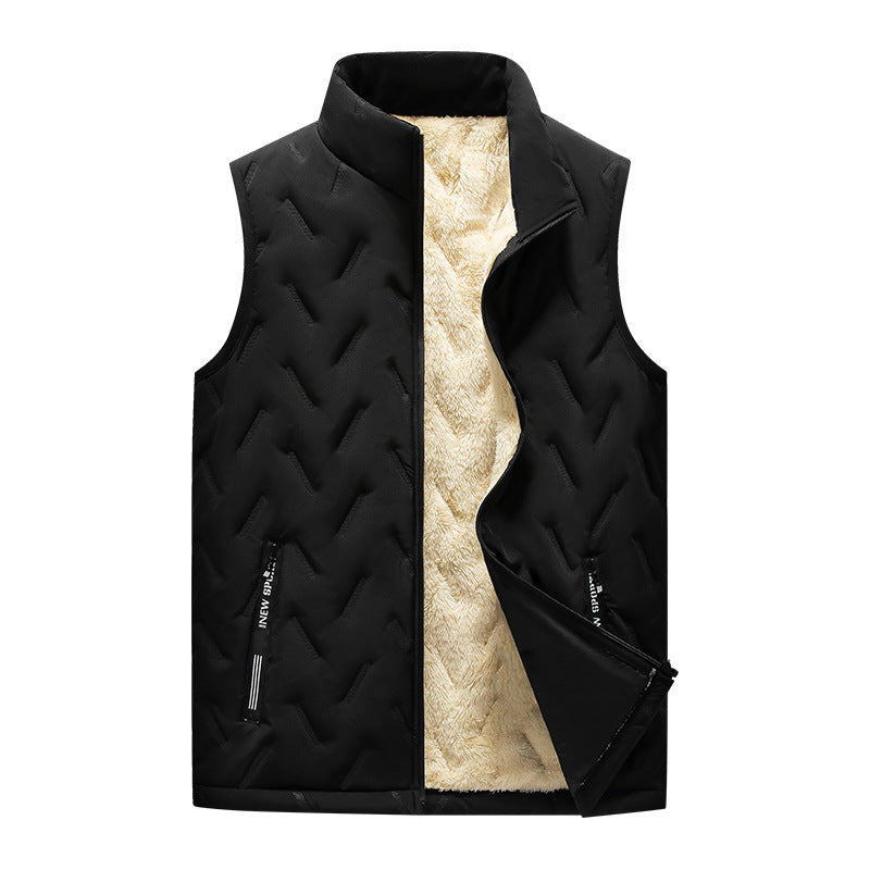 Vest For Middle-aged And Elderly People Warm Thickened Cotton Waistcoat Wool For Men Vest For Middle-aged And Elderly People Warm Thickened Cotton Waistcoat Wool For Men