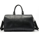 The first layer of leather portable leisure travel bag luggage bag with independent shoes single shoulder diagonal package