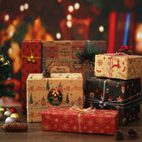 Christmas Gift Wrapping Paper European Style Retro kraft
