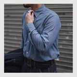 Youth shirt with long sleeves and double patch pocket