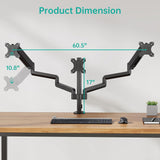 Suitable For 27-inch Screen Three-arm Gas Spring With Advanced Computer Monitor Holder Arm