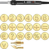 26 English Letters Carving Head Electric Soldering Iron Digital Heat Transfer Patch Head DIY Production Pyrography Head Package