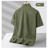 Solid Color Short Sleeve Men's Workwear Shirt
