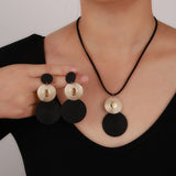 Simple Retro Metal Circle Color Matching Mosquito Coil Geometric Earrings For Women