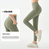 Skinny Pants High Waist Belly Contracting Yoga Pants Women's Side Pocket