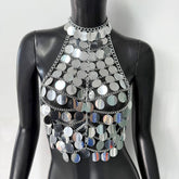 Body Decoration Chain Sequined Tube Top Vest