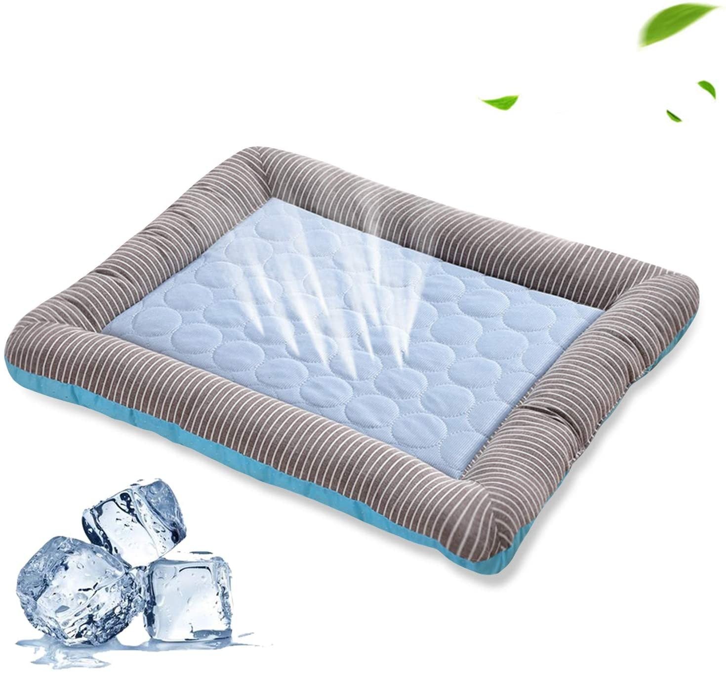 Pet Cooling Pad Bed For Dogs Cats Puppy Kitten Cool Mat Pet Blanket Ice Silk Material Soft For Summer Sleeping  Blue Breathable Pet Cooling Pad Bed For Dogs Cats Puppy Kitten Cool Mat Pet Blanket Ice Silk Material Soft For Summer Sleeping  Blue Breathable