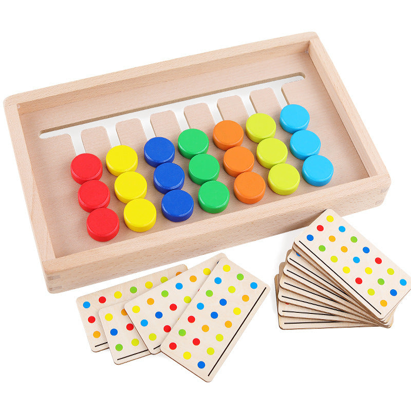 Wooden Seven-color Early Childhood Games Logic Thinking Educational Toys Wooden Seven-color Early Childhood Games Logic Thinking Educational Toys