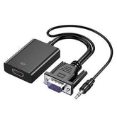 VGA To HDMI Adapter Cable With Audio Power Supply 1080p Plug And Play