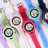 Мода Pin Buckle Luminous Waterproof PU Тасмаро Watch электронӣ донишҷӯӣ