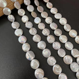 Natural Freshwater Pearl Beads Button Shape Punch For Jewelry Making DIY Necklace Bracelet Accessories