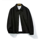 Mens Waffle Knit Casual Polo Collar Jacket