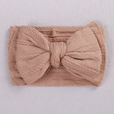 Children's Hair Accessories Jacquard Nylon Hair Band Double-layer Bow