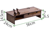 Desktop Computer Monitor Screen Increase Office Solid Wood Neck Pad High Storage Bracket Rack