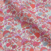 Blue Color Mushroom Long-fiber Cotton Printing Baby Girl's Clothing Dress Fabric