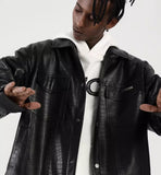 Куртка из искусственной кожи American Retro Biker для мужчин и женщин