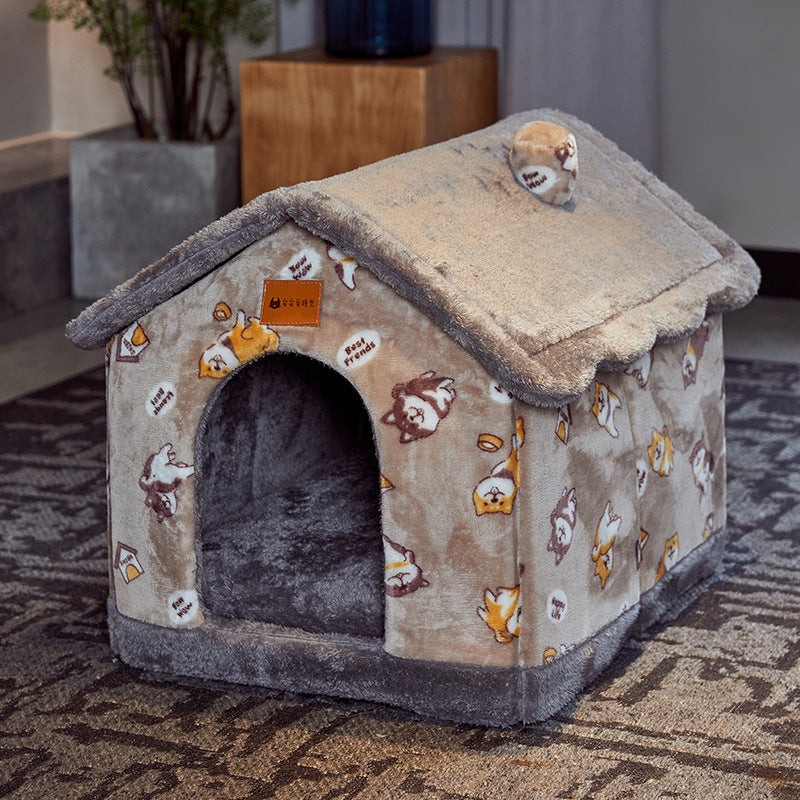 Foldable Dog House Pet Cat Bed Winter Dog Villa Sleep Kennel Removable Nest Warm Enclosed Cave Sofa Pets Supplies Foldable Dog House Pet Cat Bed Winter Dog Villa Sleep Kennel Removable Nest Warm Enclosed Cave Sofa Pets Supplies
