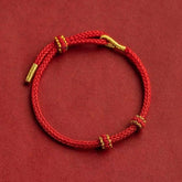 Semi-finished Products Beads Threading Gold Accessories DIY Hand-woven Red Rope