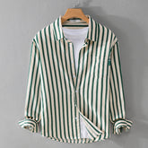 Men's Long Sleeve Striped Shirt for Spring and Autumn