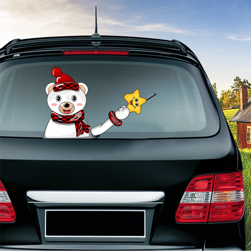 Popular Santa Claus wiper sticker can remove the car rear windshield wiper Sticker Car Stickers Popular Santa Claus wiper sticker can remove the car rear windshield wiper Sticker Car Stickers