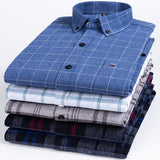 Cotton shirt with long sleeves in a check pattern, business, slim fit