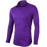 Spring And Autumn Formal Casual High-end Black Shirt Men's Long Sleeve