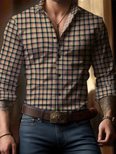 Breathable Casual Versatile Men's Volkswagen Plaid Long Sleeve Shirt