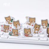 Cute Shiba Dog Label Stickers Decorative Stationery Stickers Scrapbooking Diy Stickers Diary Album Stick Label