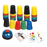 Children's puzzle board game fast stacking cup game