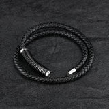 Vintage cowhide double bracelet