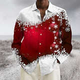 Men's Loose High Quality Comfortable Long Sleeve Button Lapel Shirt Fashion Brand