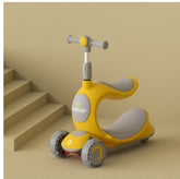 Rideable Three-in-one Anti-rollover Pedal Scooter