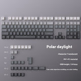 Polar Day Gradient Engraved Luminous Machinery Key Cap
