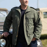 Mens Fashion Military Uniform Quilted Coat