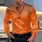 Casual long sleeve shirt with stand collar and four-sided dot print