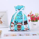 Christmas Gift Wrapping Bag Drawstring Decoration