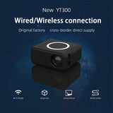 YT300 Home Portable Mini Projector 24 ANSI HD 1080P Wired And Wireless Mobile Home Theater Projection